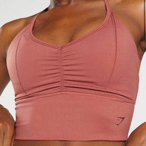 Gymshark Elevate Longline Sports Bra - Rose Brown size M